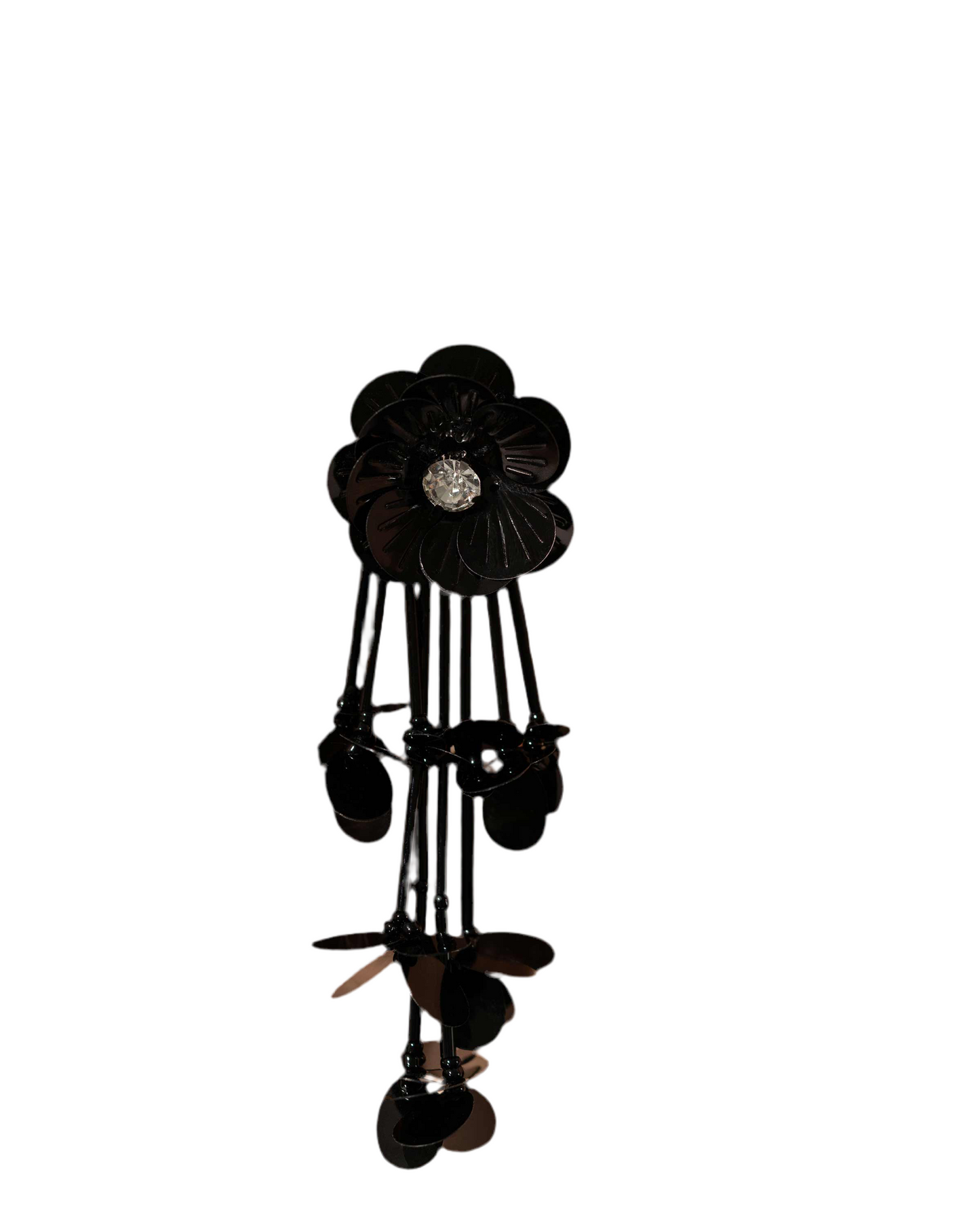 Paparazzi Earrings - Floral Future - Black