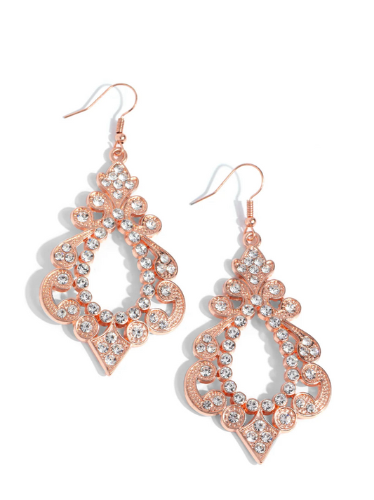 Paparazzi Earrings - Fit for a Diva - Copper