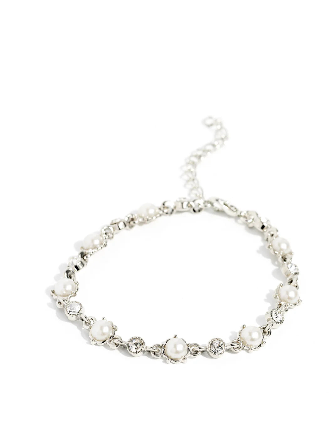 Paparazzi Bracelets - Particularly Pronged - White