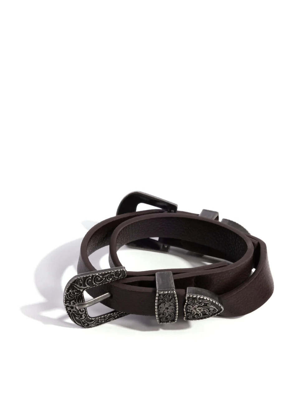 Paparazzi Bracelets - Buckle Town - Brown