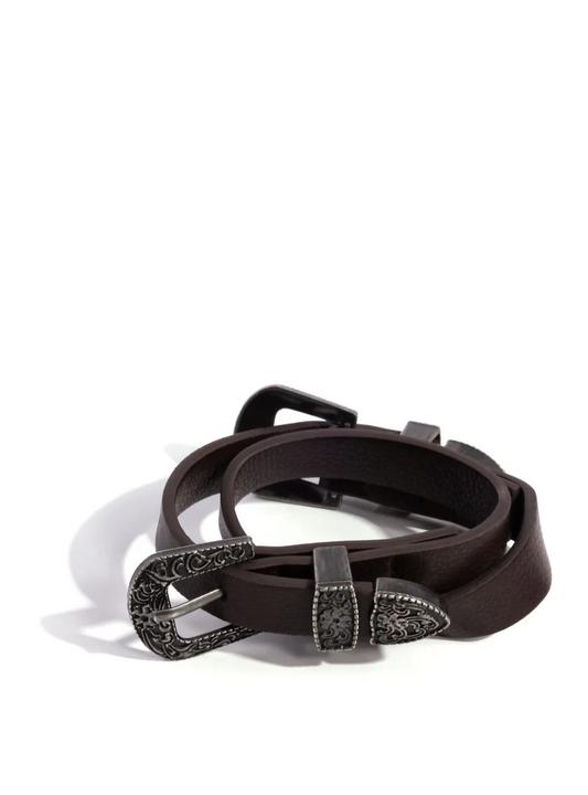 Paparazzi Bracelets - Buckle Town - Brown