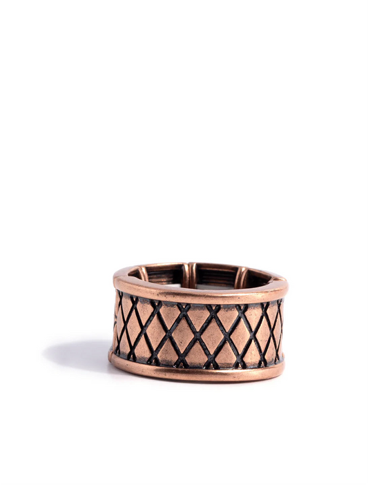 Paparazzi Men's Collection - Triple Crossed - Copper