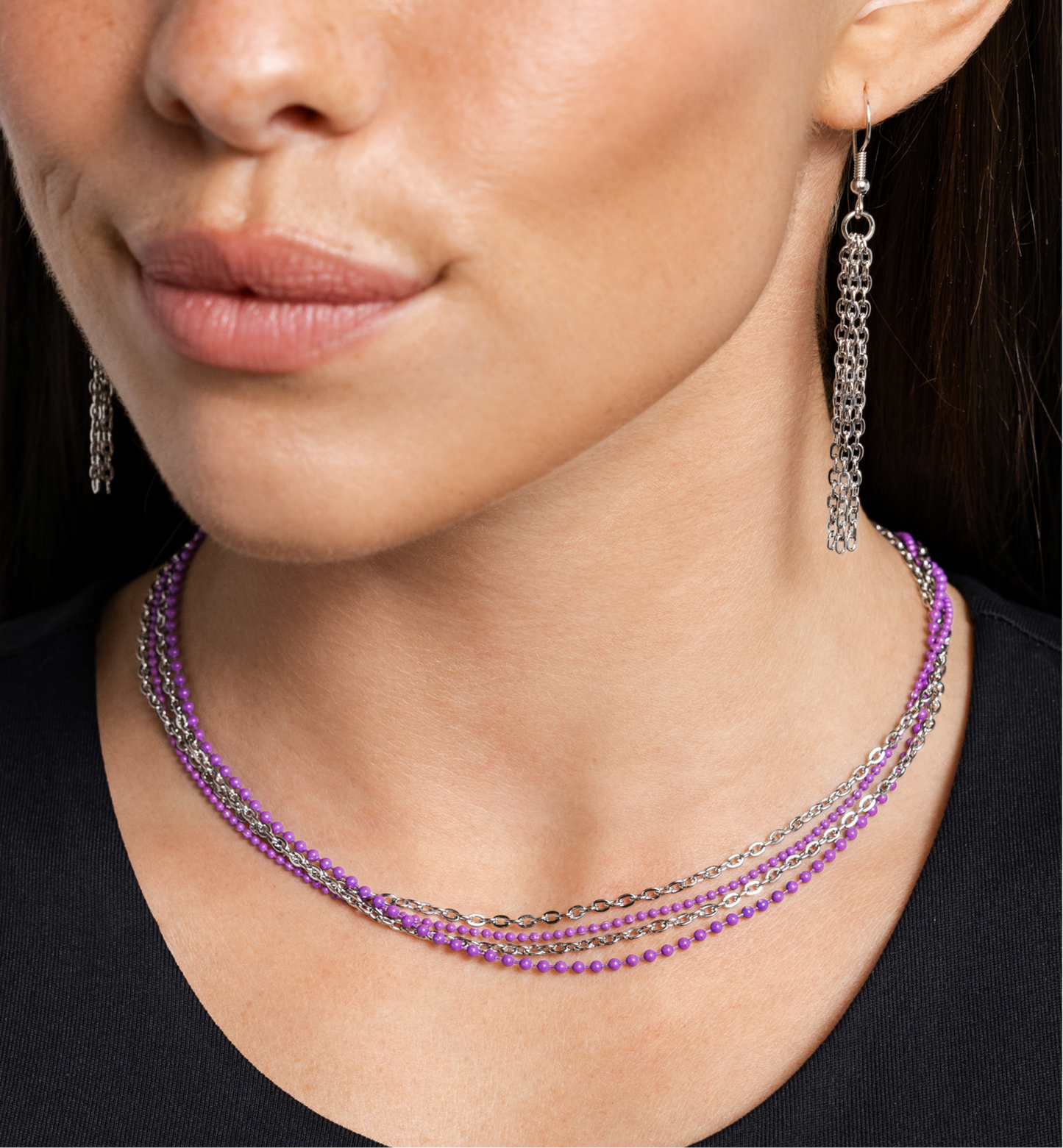 Paparazzi Necklaces - Industrial Independence - Purple