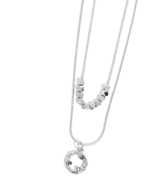 Paparazzi Necklaces - Defaced Darling - Silver