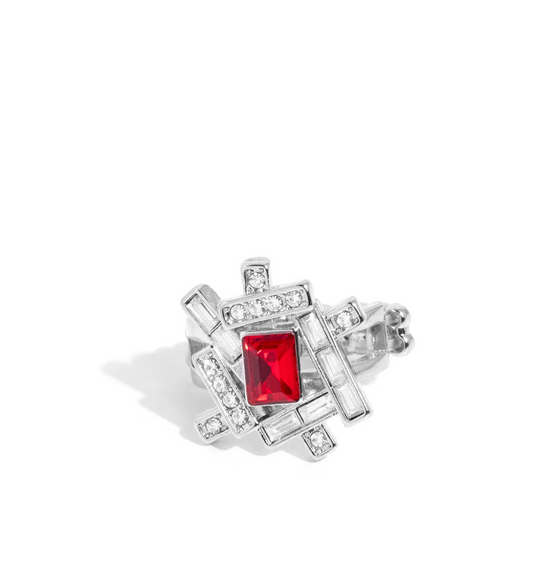Paparazzi Rings - Tastefully Tilted - Red