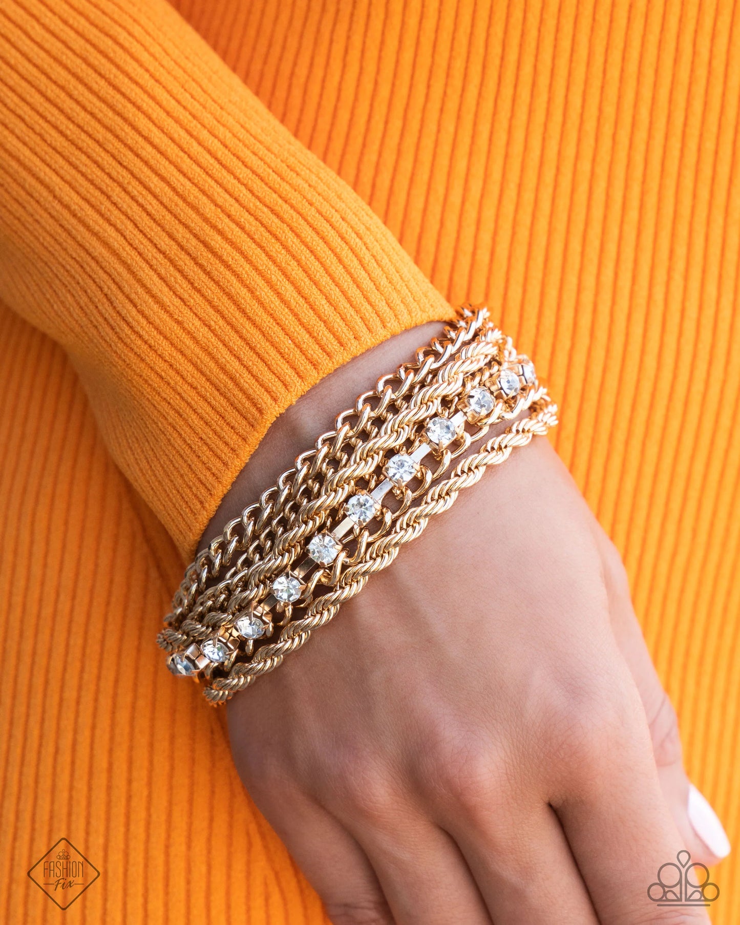 Paparazzi Bracelets - Executive Extravagance - Gold - Fashion Fix - Oct 24