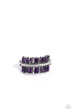 Paparazzi Rings - Staggering Stacks - Purple