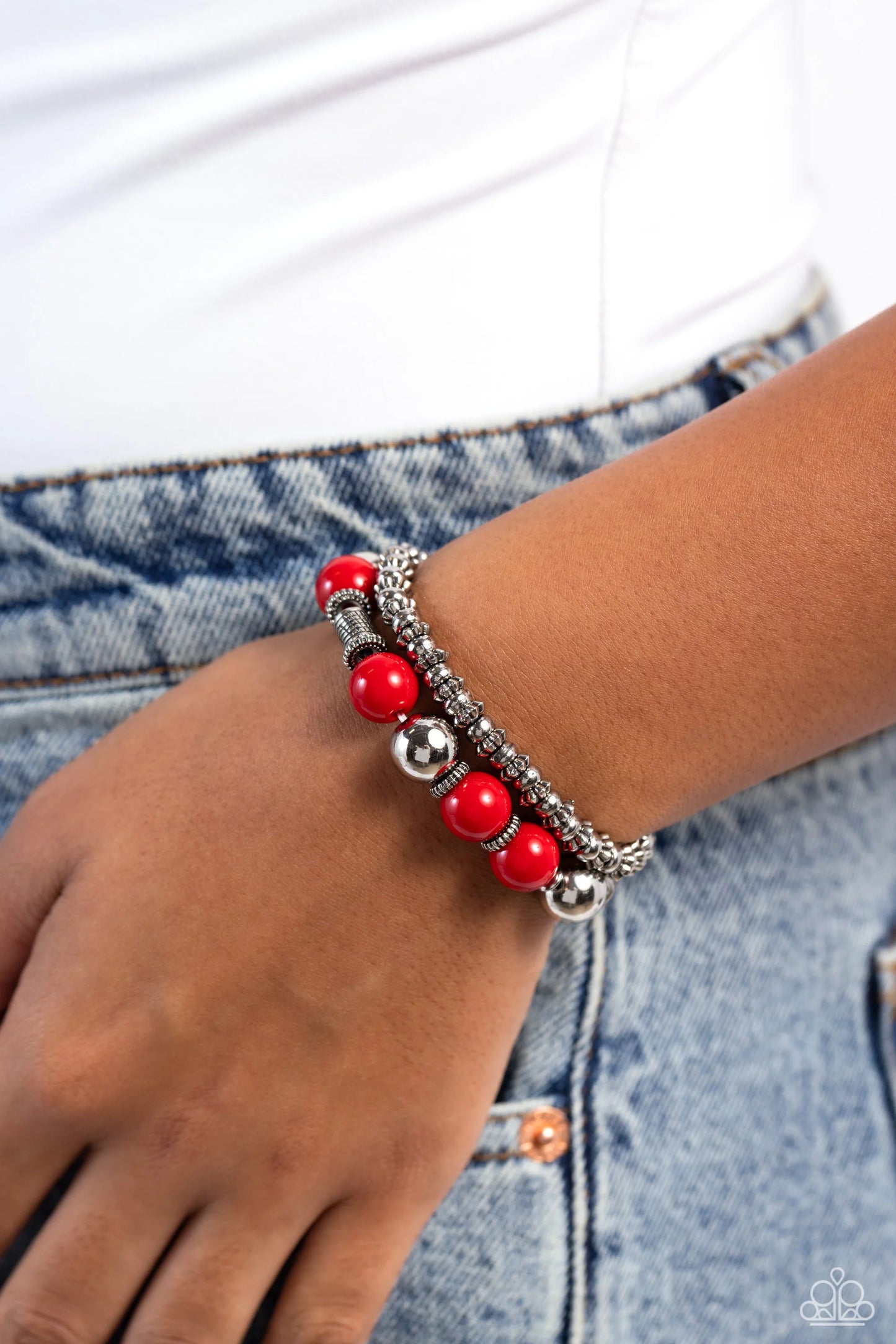 Paparazzi Bracelets - Walk This Sway - Red