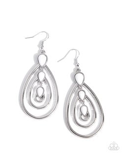 Paparazzi Earrings - Sweat and Tiers - White
