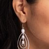 Paparazzi Earrings - Sweat and Tiers - White