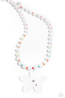 Paparazzi Necklaces - Nostalgic Novelty - White