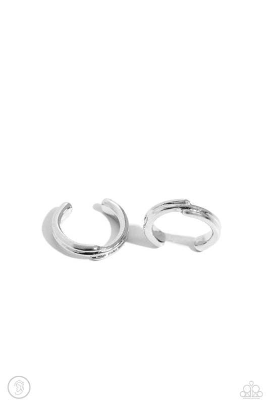Paparazzi Earrings - Linear Legacy - Silver