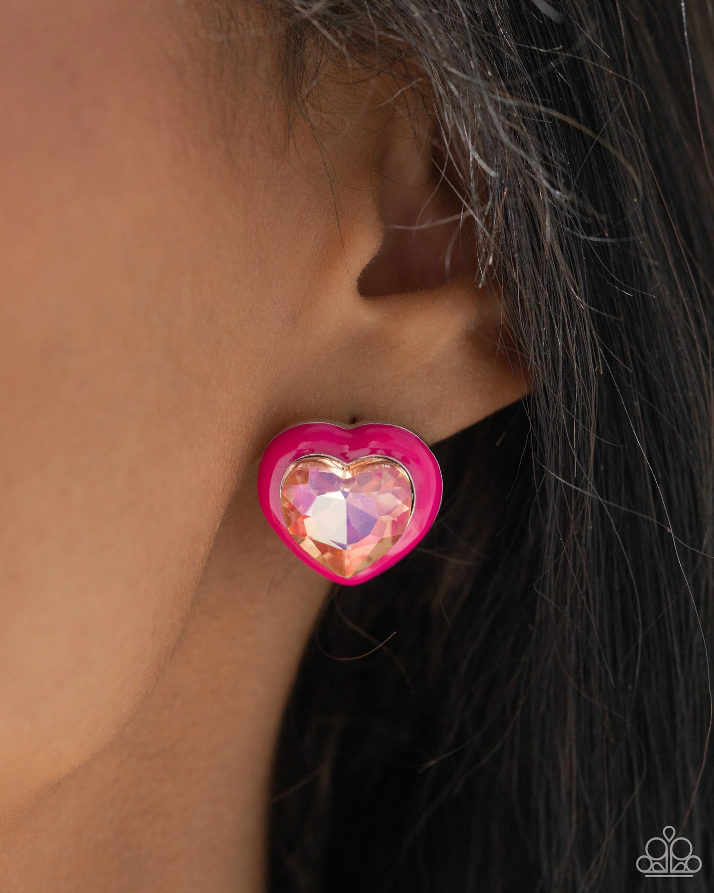 Paparazzi Earrings - Hearftelt Haute - Pink