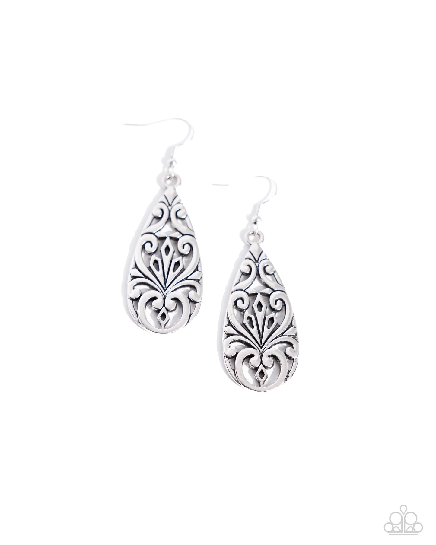 Paparazzi Earrings - Eastern Elements - Silver