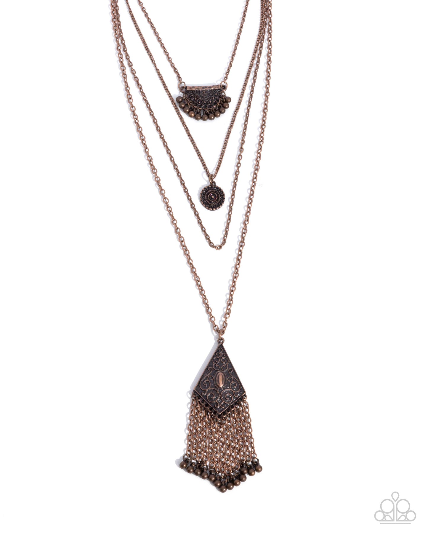 Paparazzi Necklaces - Faithful Filigree - Copper