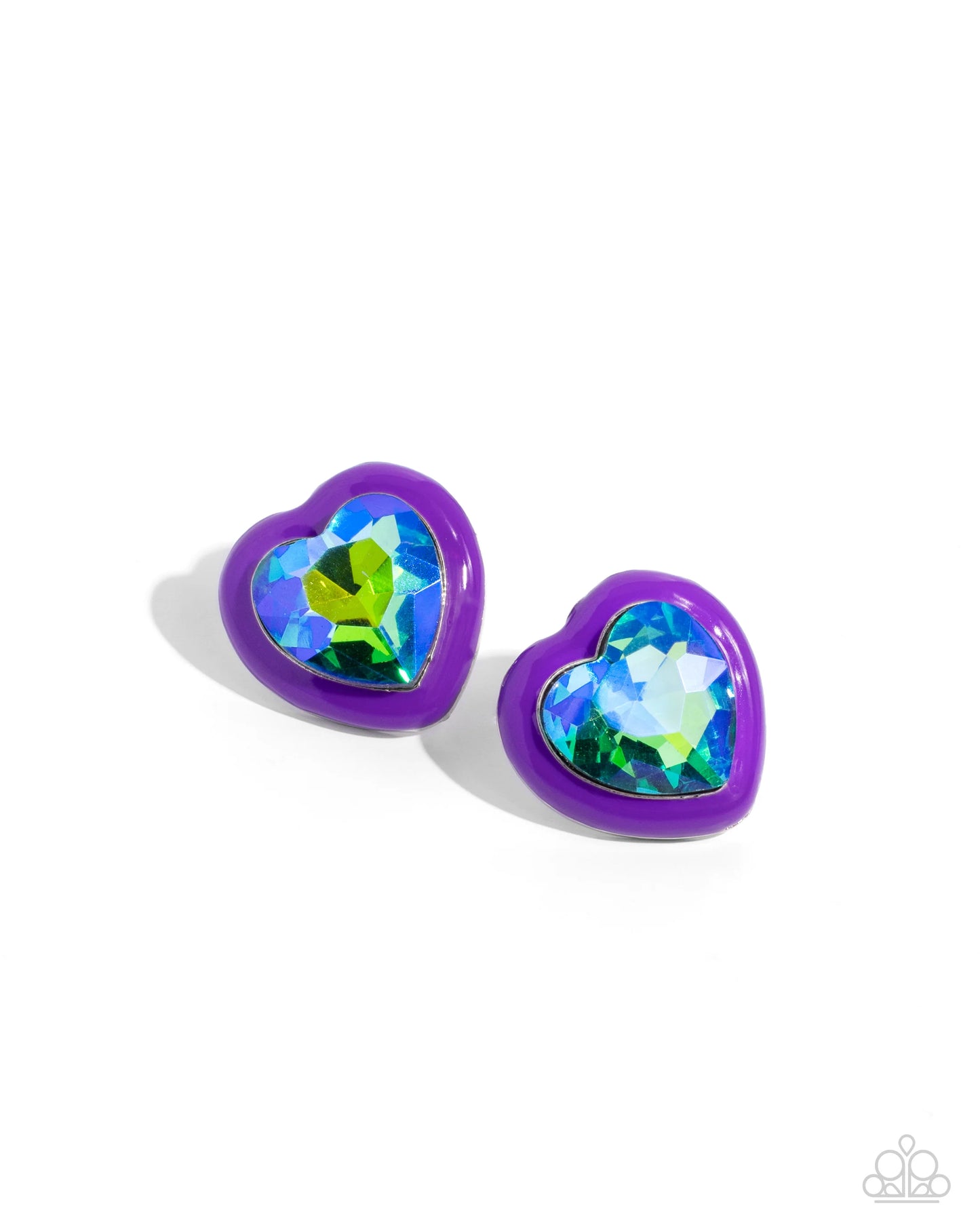 Paparazzi Earrings - Heartfelt Haute - Purple