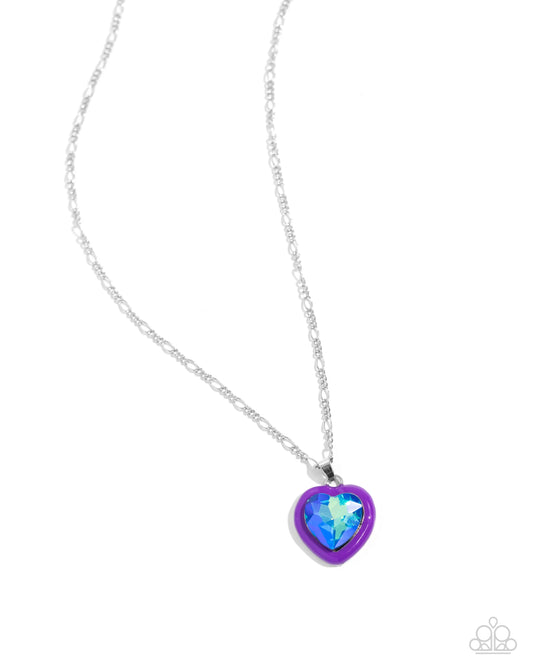 Paparazzi Necklaces - Heartfelt Hope - Purple