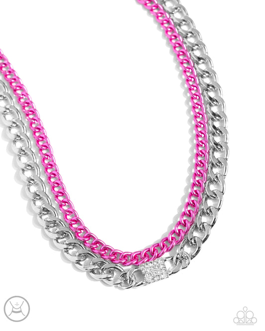 Paparazzi Necklaces - Exaggerated Effort - Pink