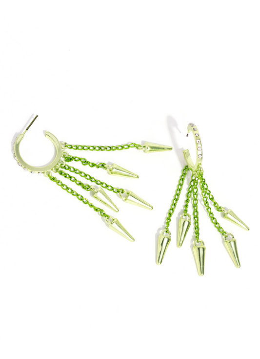 Paparazzi Earrings - Piquant Punk - Green