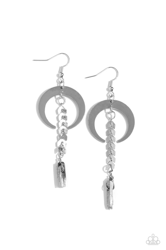 Paparazzi PREORDER Earrings - Lounging Laurel - Silver