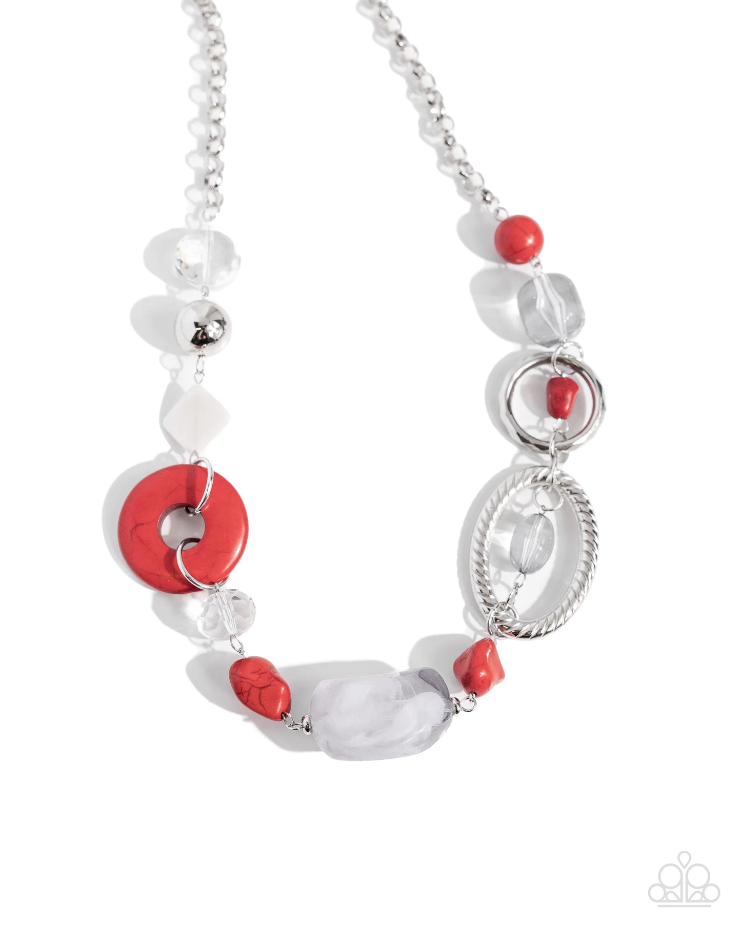 Paparazzi Necklaces - Santa Fe Service - Red