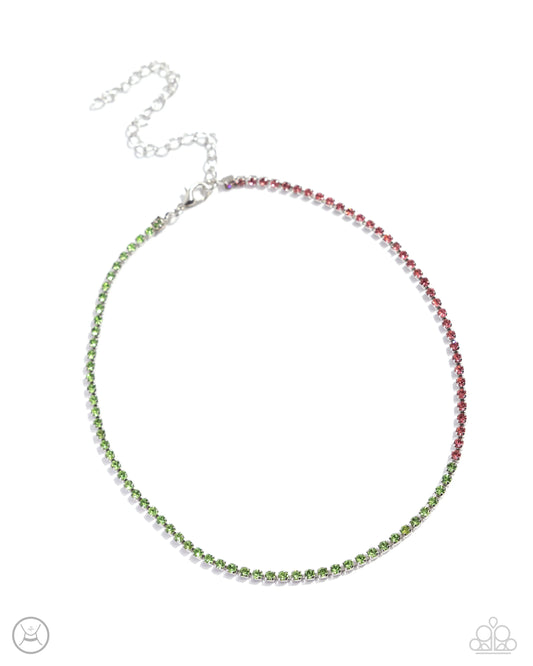 Paparazzi Necklaces. Dedicated Duo - Green