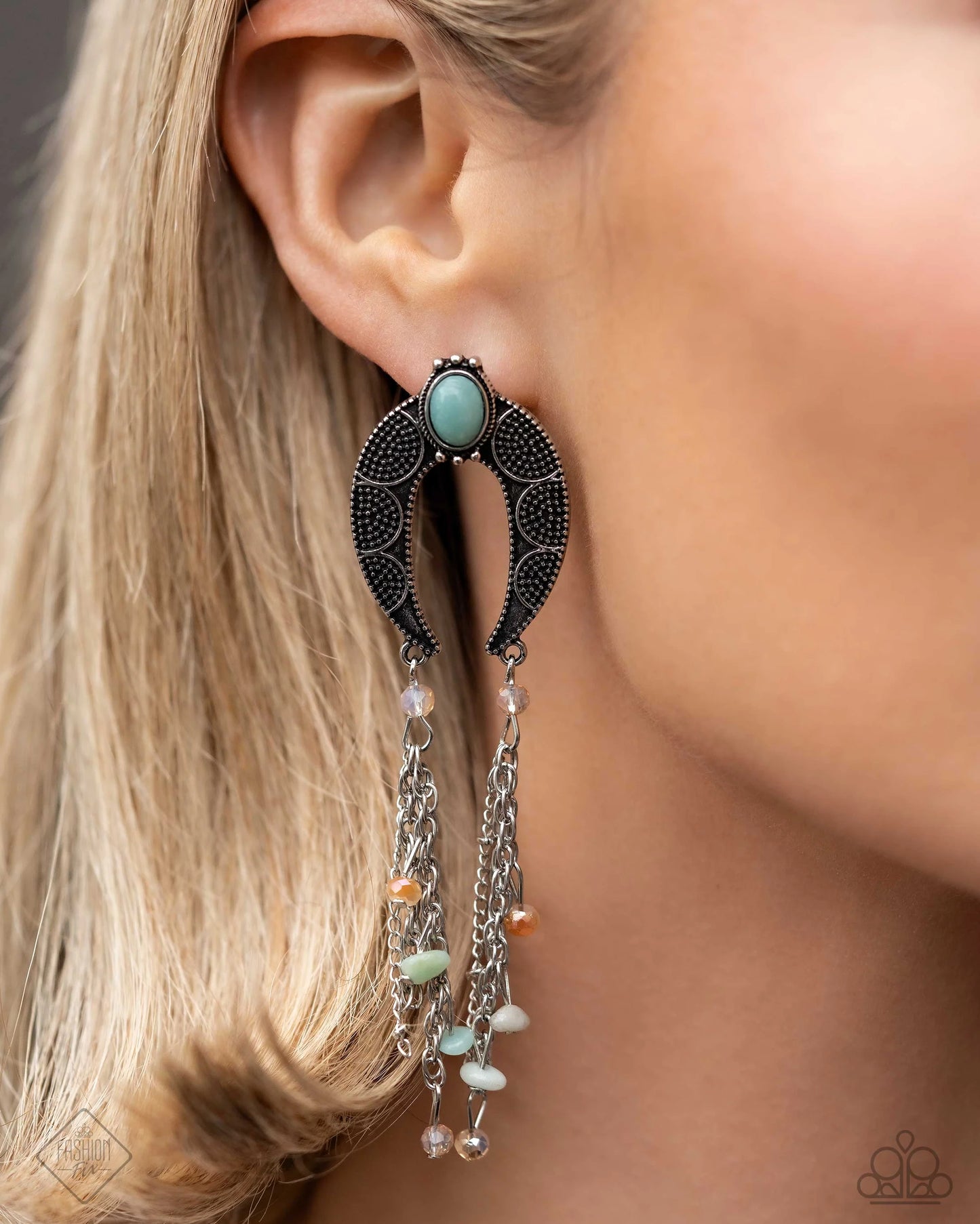 Paparazzi Earrings - Sahara Sway - Blue - Fashion Fix