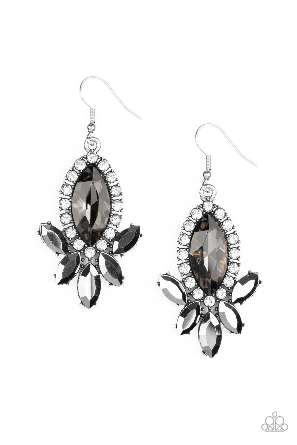 Paparazzi Earrings - Serving Up Sparkle - Silver
