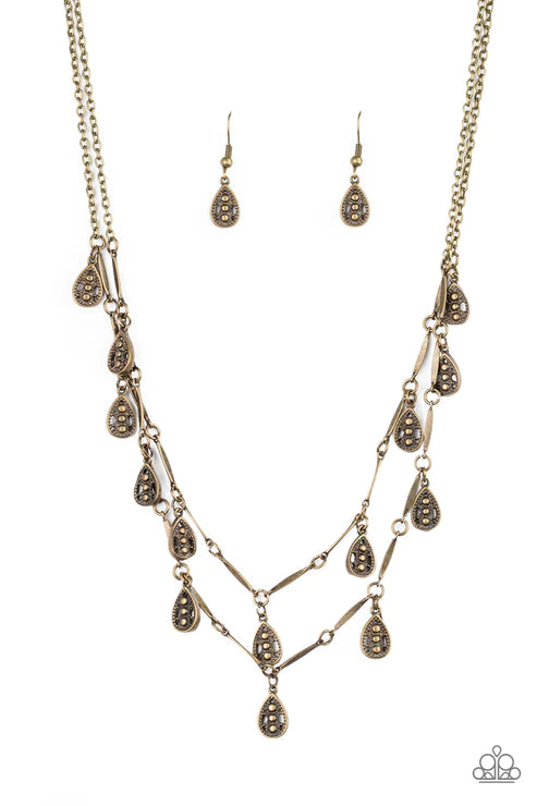Paparazzi Necklaces - Galapagos Gypsy - Brass