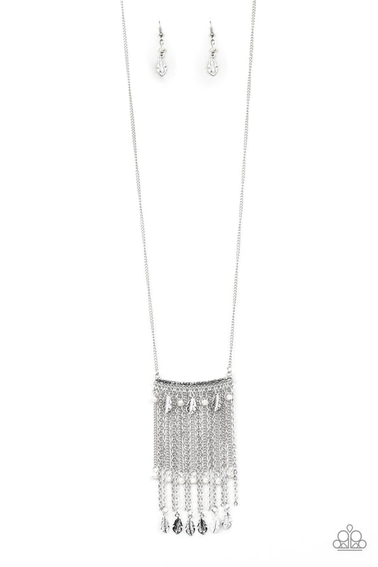 Paparazzi Necklaces - On The Fly - White