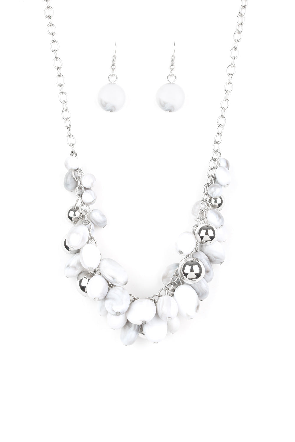 Paparazzi Necklaces - Full Out Fringe - White
