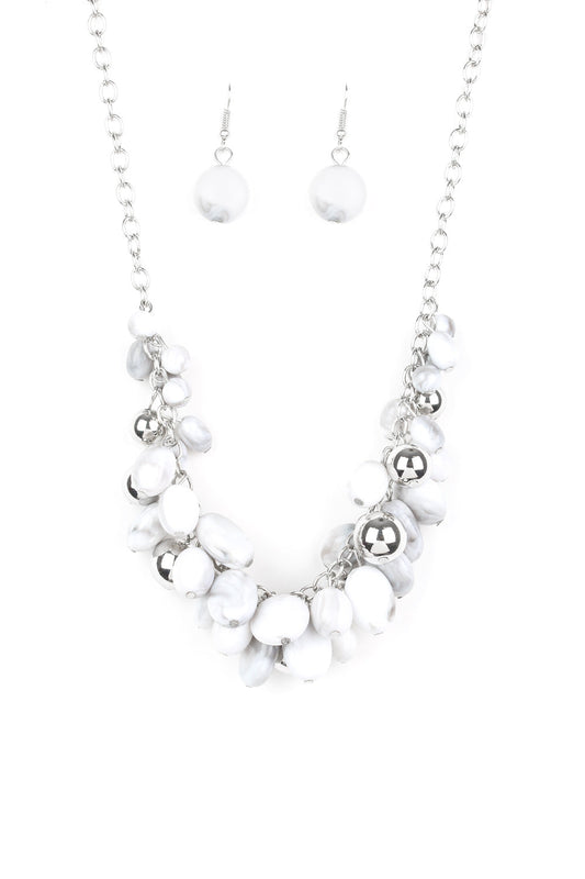 Paparazzi Necklaces - Full Out Fringe - White