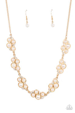 Paparazzi Necklaces - Grace to the Top - Gold - Fashion Fix Exclusive