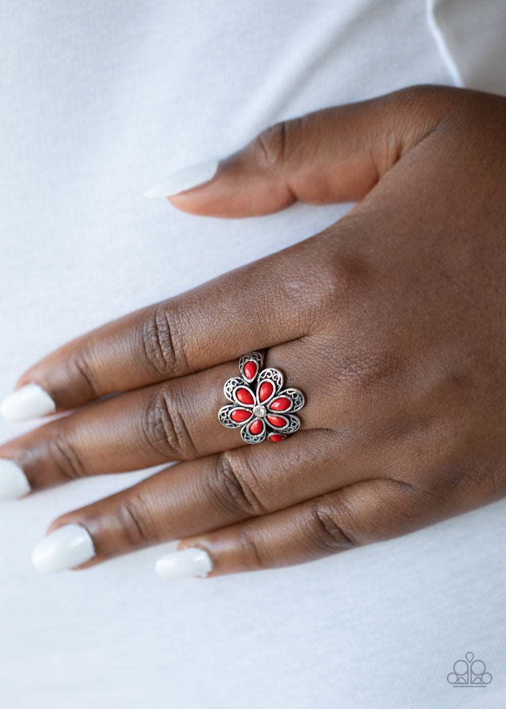 Paparazzi Rings - Fruity Florals - Red