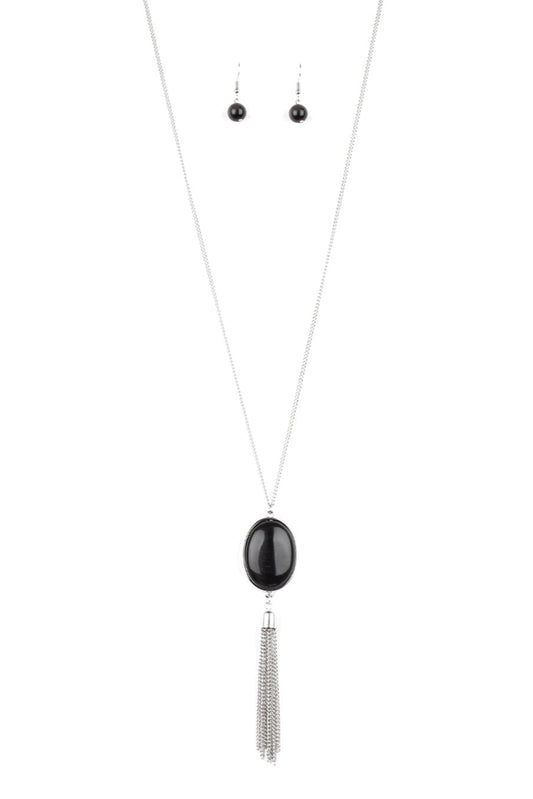Paparazzi Necklaces - Tasseled Tranquility - Black