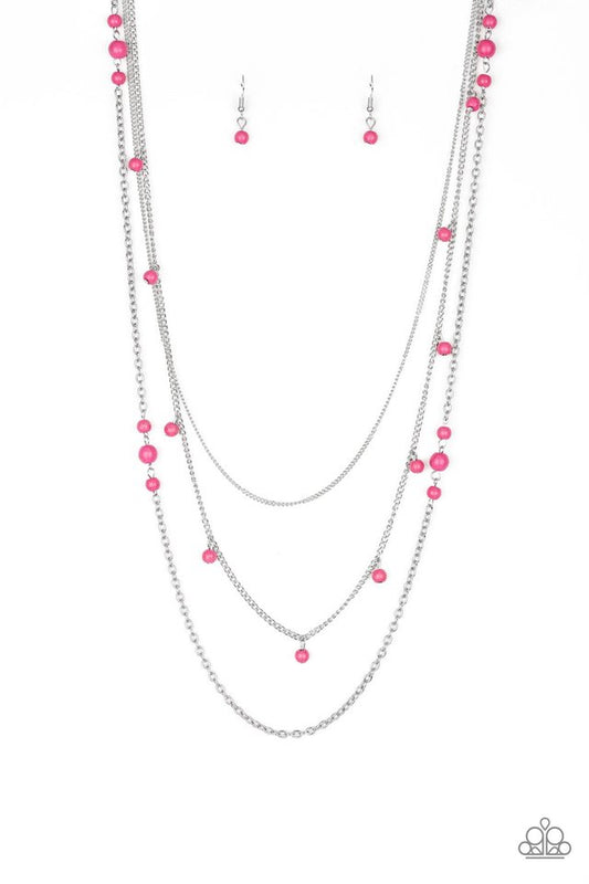 Paparazzi Necklaces - Laying the Groundwork - Pink