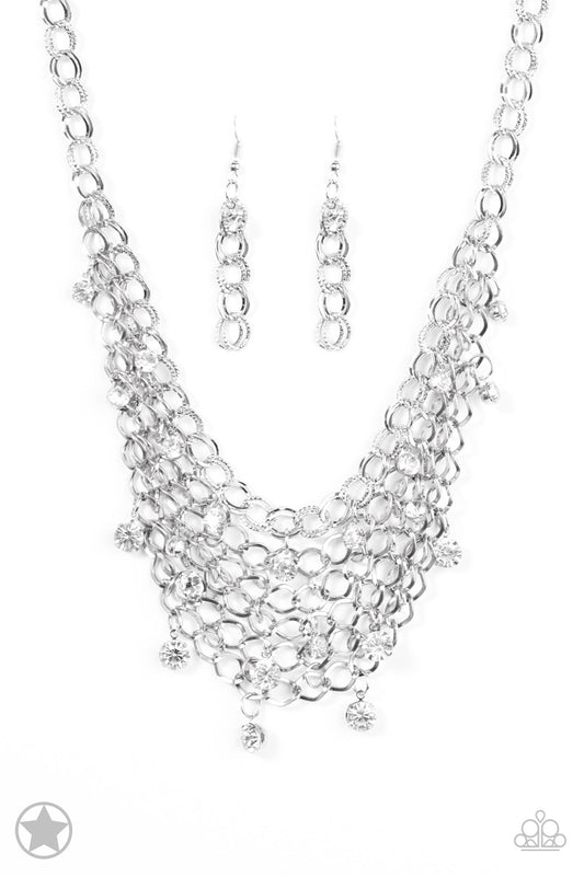 Paparazzi Blockbuster Necklaces - Fishing for Compliments - Silver