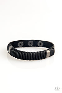 Paparazzi Urban Collection bracelet - wrap - What Happens On The Road... - Black