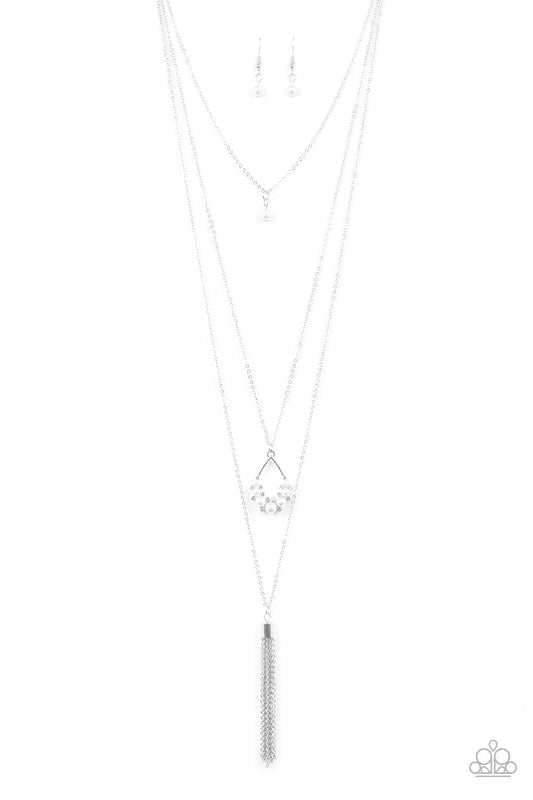 Paparazzi Necklaces - Be Fancy - White