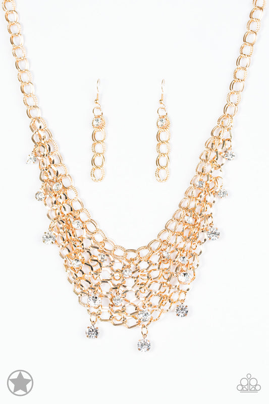 Paparazzi Blockbuster Necklaces - Fishing for Compliments- Gold