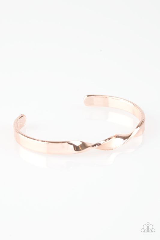 Paparazzi Bracelets - Traditional Twist - Rose Gold