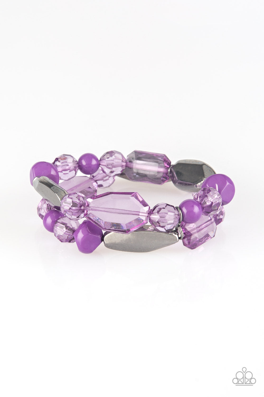 Paparazzi bracelets - Rockin Rock Candy - Purple