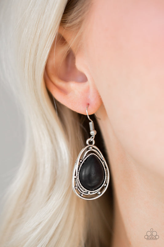 Paparazzi earring - Abstract Anthropology - Black