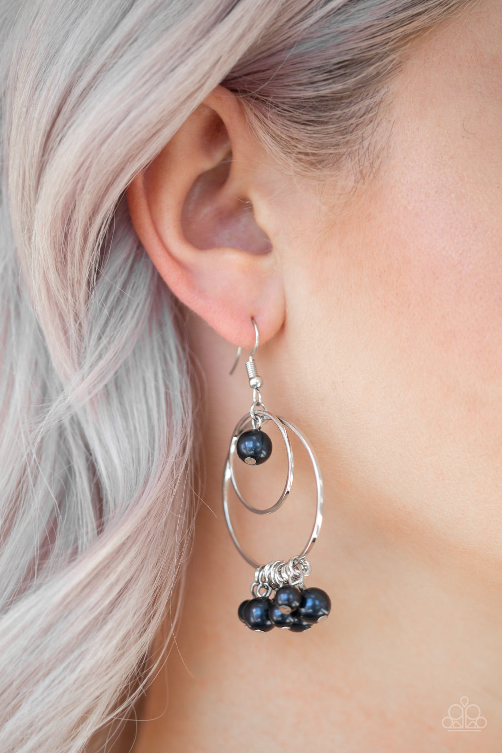 Paparazzi Earrings - New York Attraction - Blue