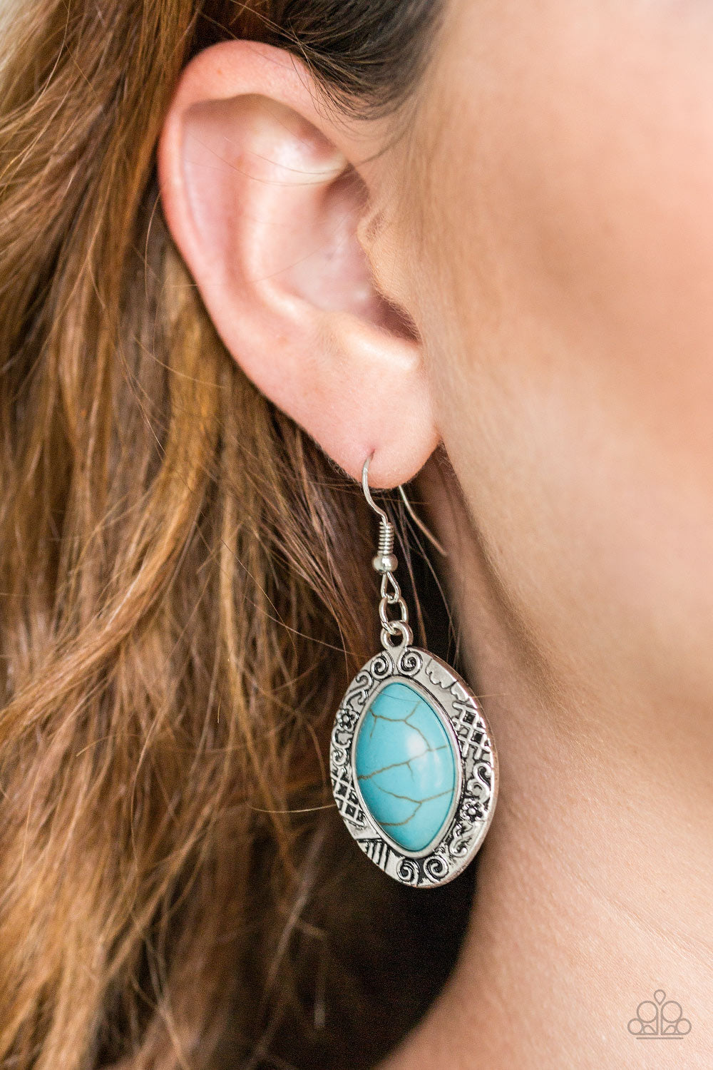 Paparazzi Earrings - Aztec Horizons - Blue