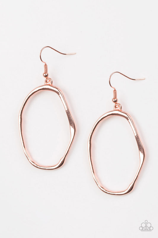 Paparazzi Earrings - Eco Chic - Copper