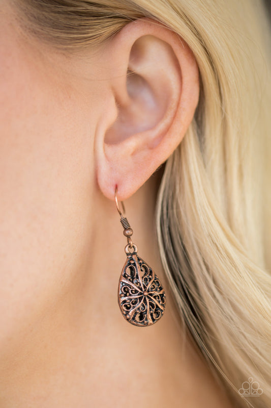 Paparazzi earring - Western Wisteria - Copper