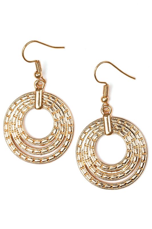 Paparazzi Earrings - Open Plains - Gold