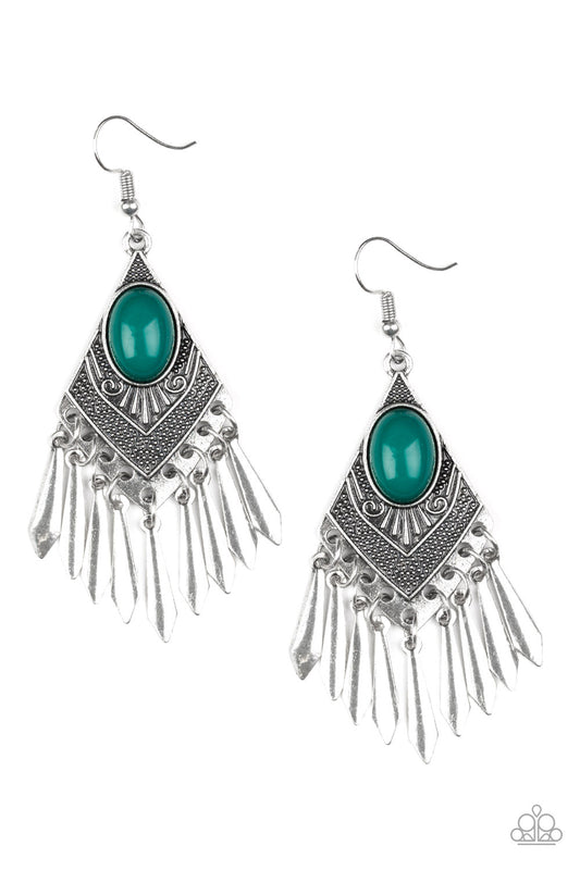 Paparazzi Earrings - Mostly Monte - ZUMBA - Green