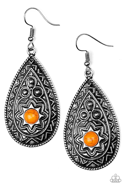 Paparazzi Earrings - Summer Sol - Orange